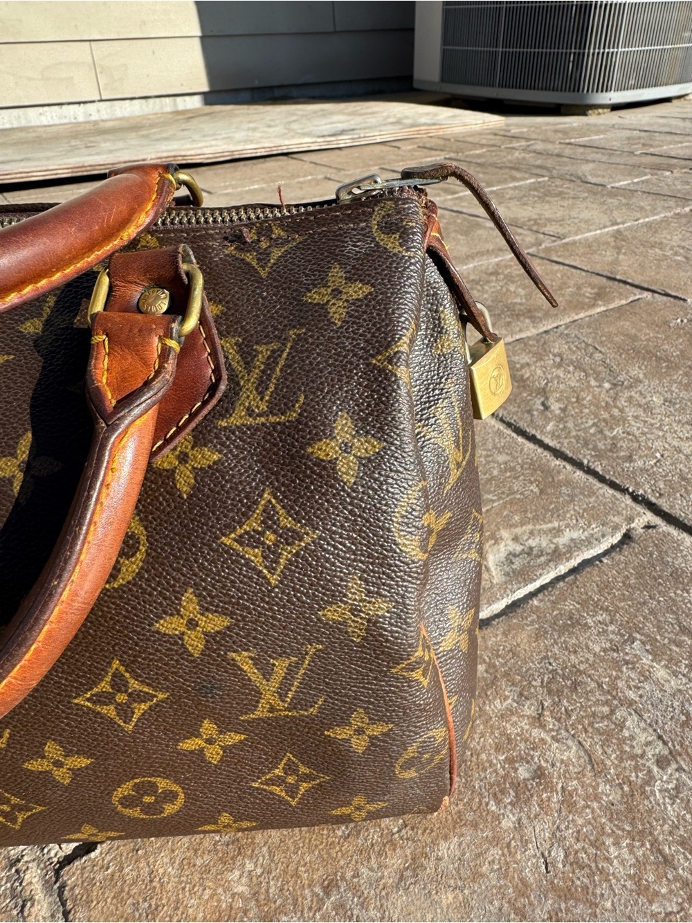 Louis Vuitton Monogram Canvas Satchel in Brown and Gold - Picture 2 of 4